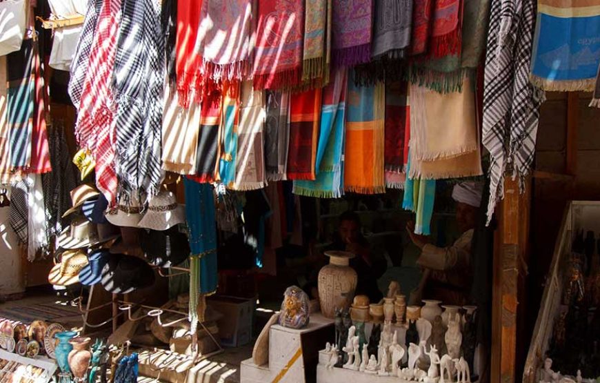 Aswan by night with the Spice Market on horse-drawn carriage