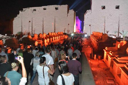 Experience the Sound and light show of the Karnak Temple from Luxor