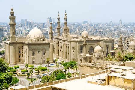 Old Cairo with the hanging church, Coptic Museum, and Sultan Hassan Mosque