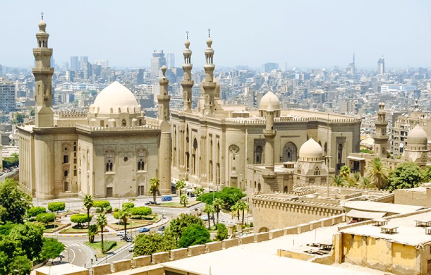 Old Cairo with the hanging church, Coptic Museum, and Sultan Hassan Mosque