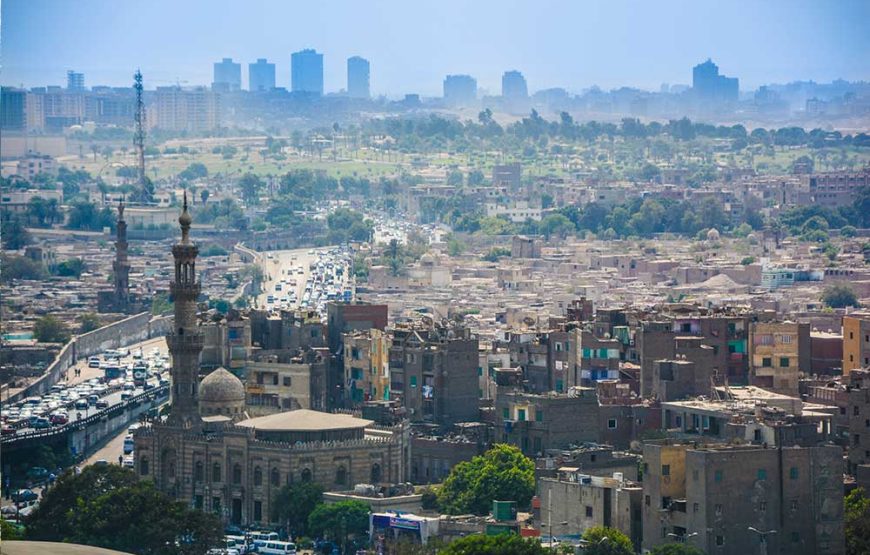 Old Cairo with the hanging church, Coptic Museum, and Sultan Hassan Mosque