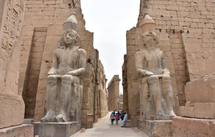 Premium tour to Luxor highlights including sailing and lunch on Lotus Nile cruise from Hurghada