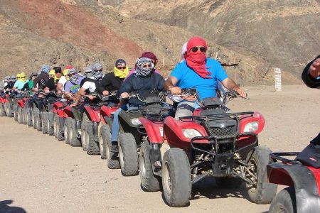 Quad bike adventure with camel ride, BBQ and show in Marsa Alam