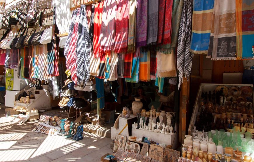 Aswan by night with the Spice Market on horse-drawn carriage